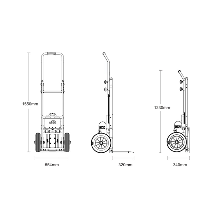 BW170-D elektrisk trappkärra i stål 170 kg.